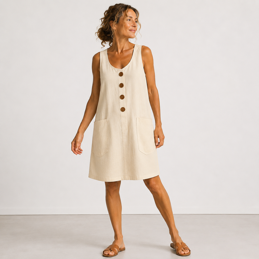 Macey | Cotton Linen Summer Dress