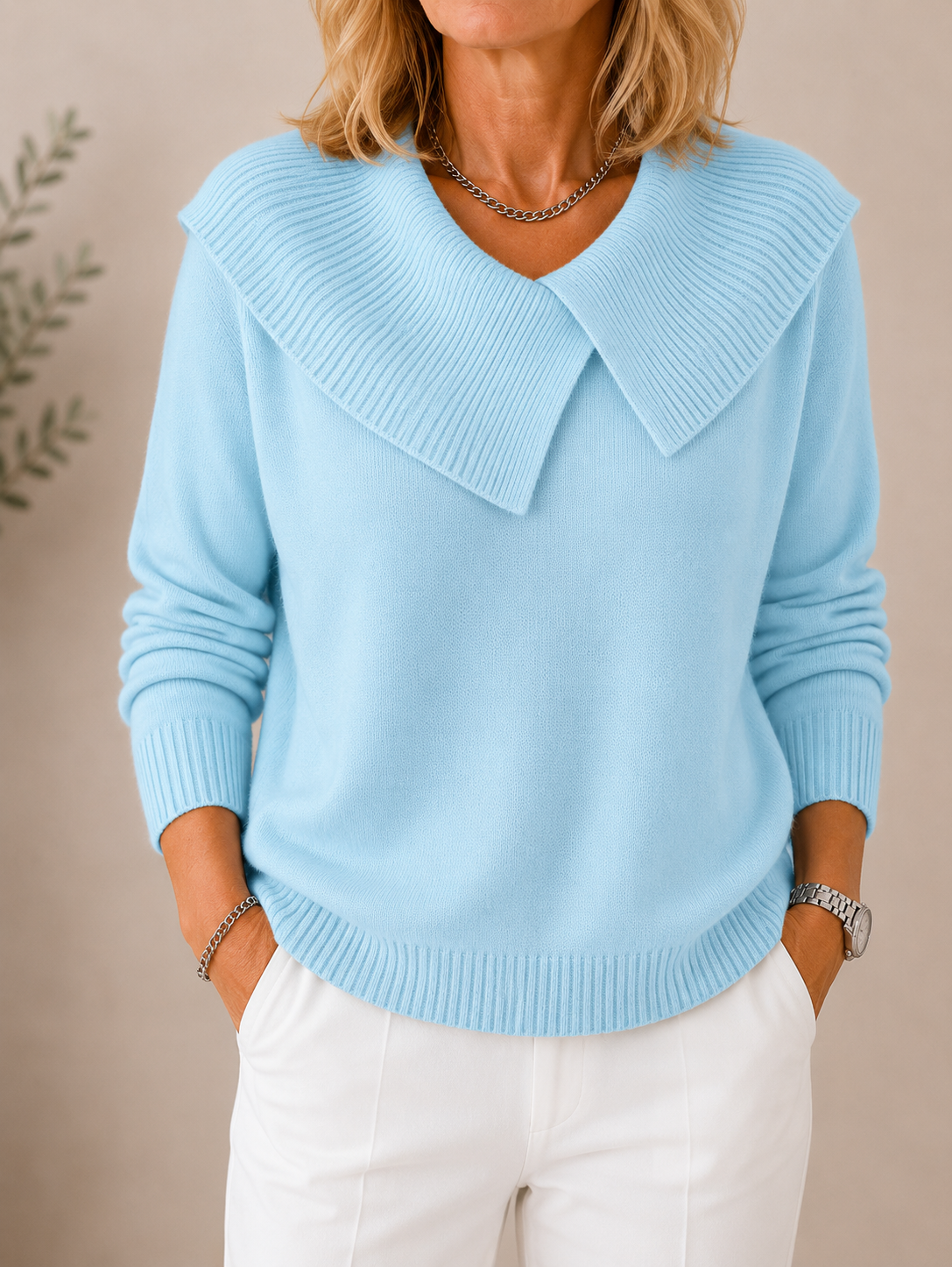Soft Wide Collar Jumper