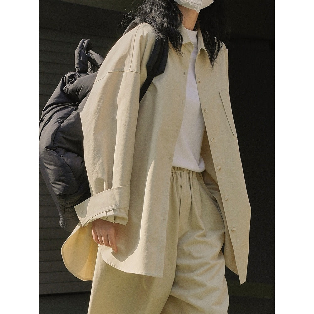 Design inspired shirt loose casual commuter jacket for women