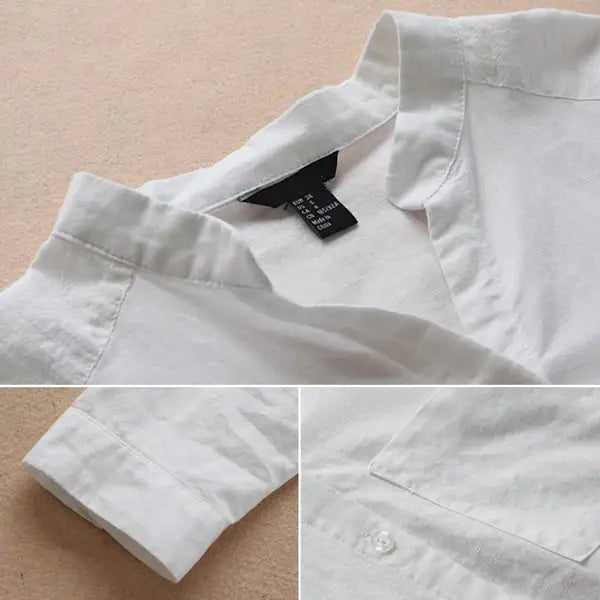 Casual, Loose Shirt made of Linen-Cotton