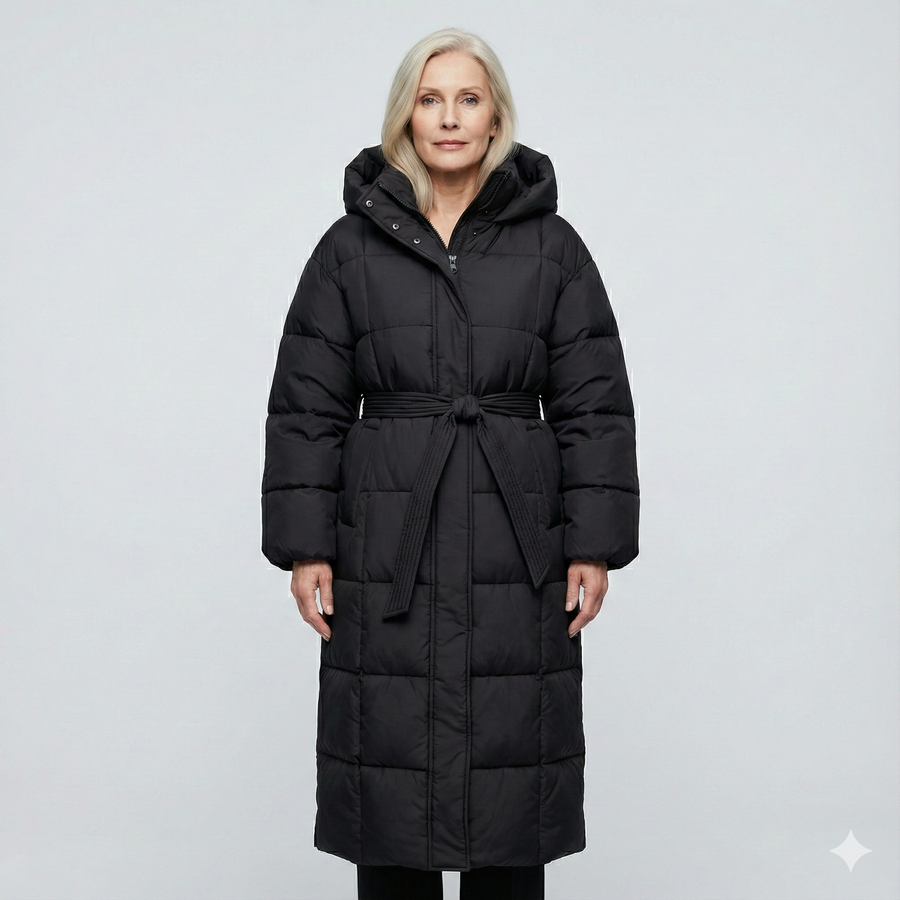 Carmen - Long Belted Puffer Coat