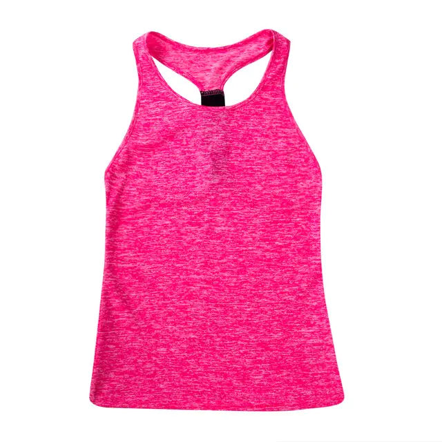 Camisetas de yoga informales sin mangas para mujer