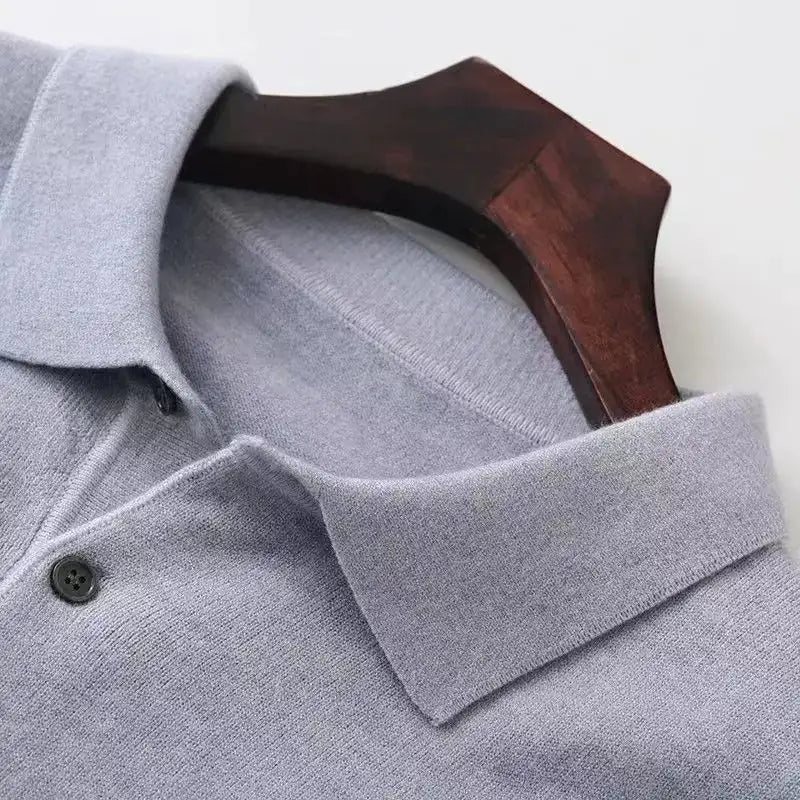 Suéter tipo polo de lujo para hombre