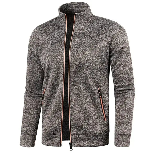 Men Zipper Jackets Standing Collar