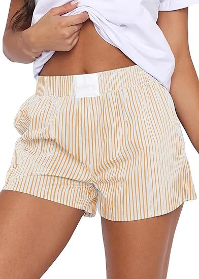 Modische, lockere und bequeme gestreifte Shorts mit Taschen für Damen