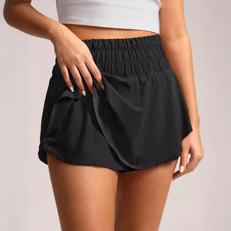 Yoga Pants Sports Tennis High Waist Double-layer Skirt