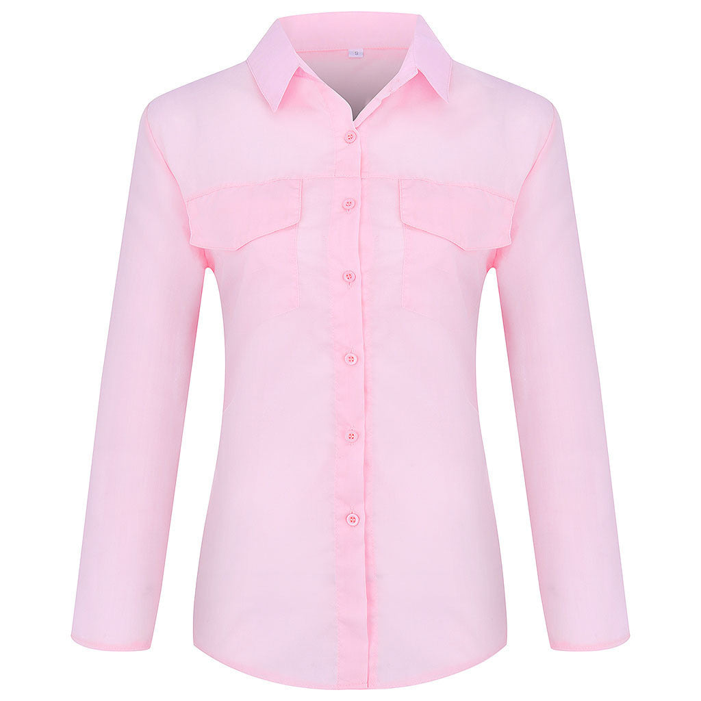 Women's Shirt Lapel Long Sleeve