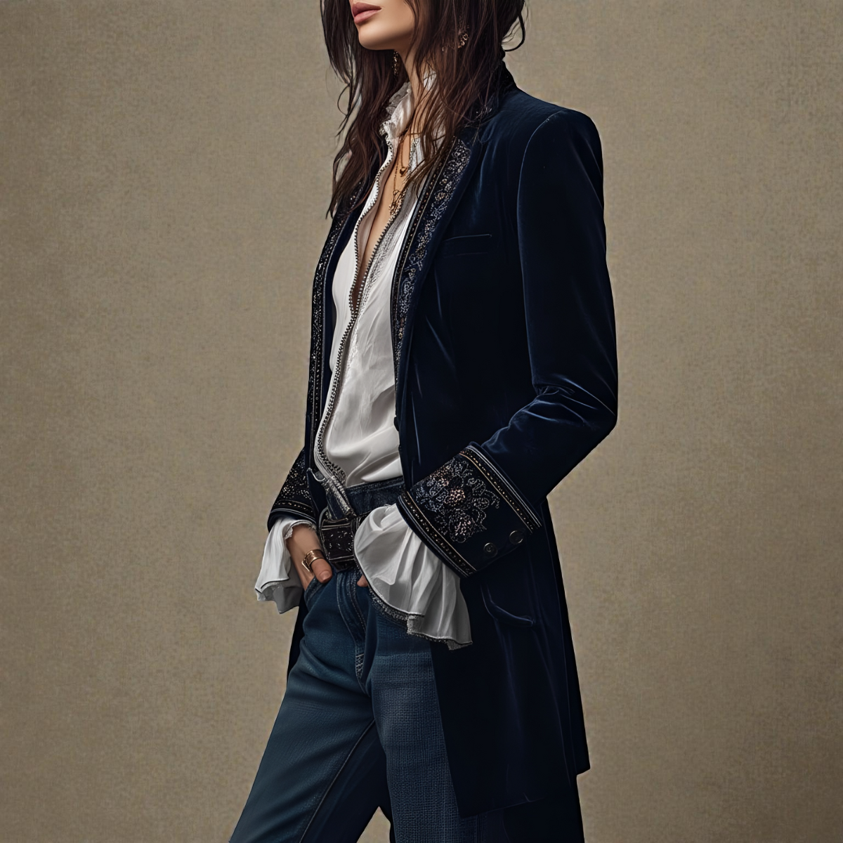Elena™ | Velvet Statement Blazer — Final Edit