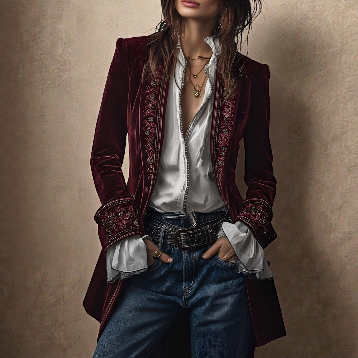 Elena™ | Velvet Statement Blazer — Final Edit