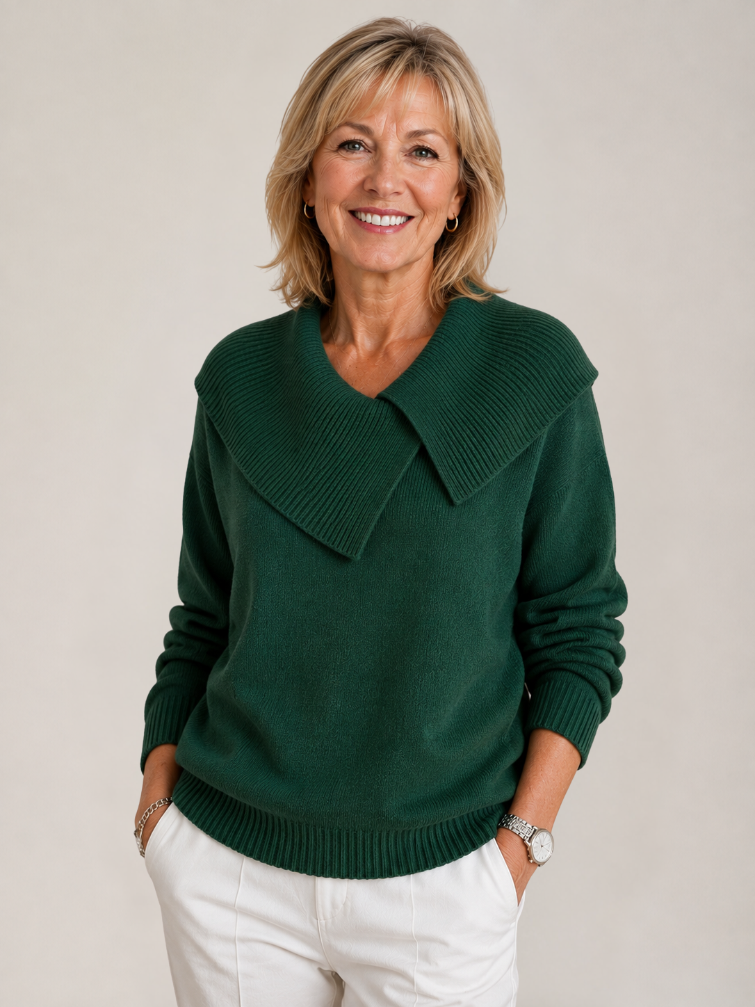 Soft Wide Collar Jumper