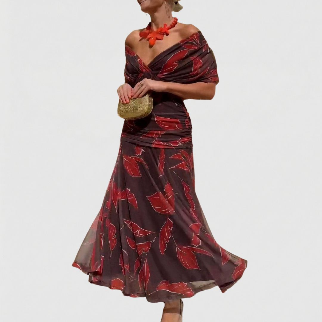 Poppy - Leaf Print Dress