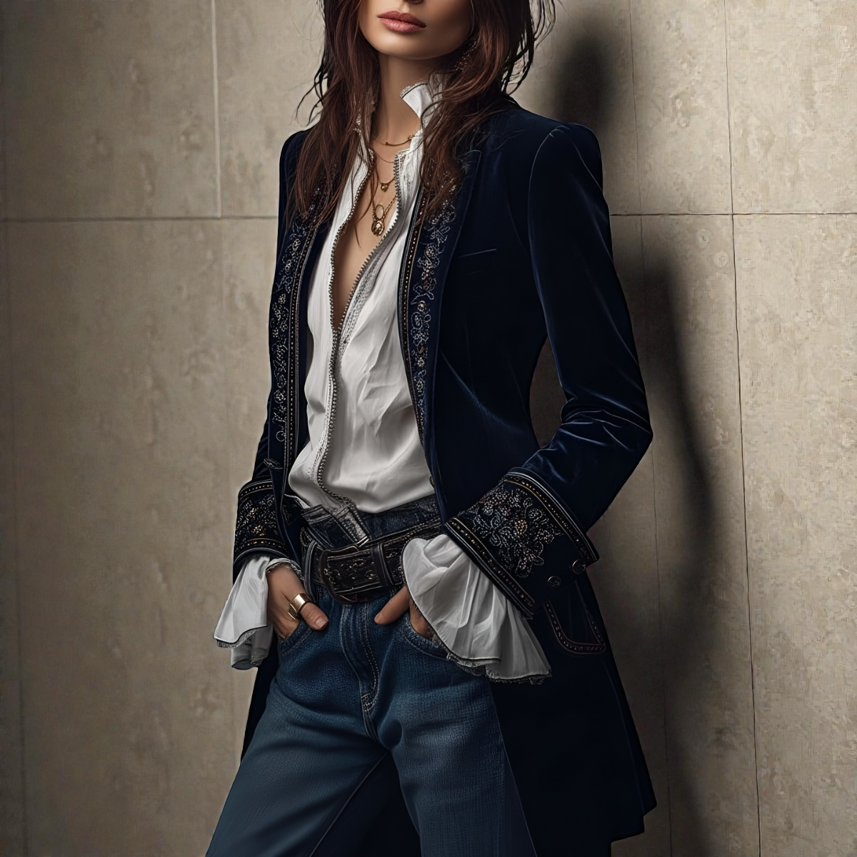 Elena™ | Velvet Statement Blazer — Final Edit