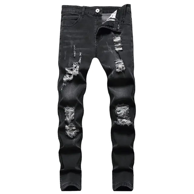 Ripped Pants Streetwear Fashion Clothes