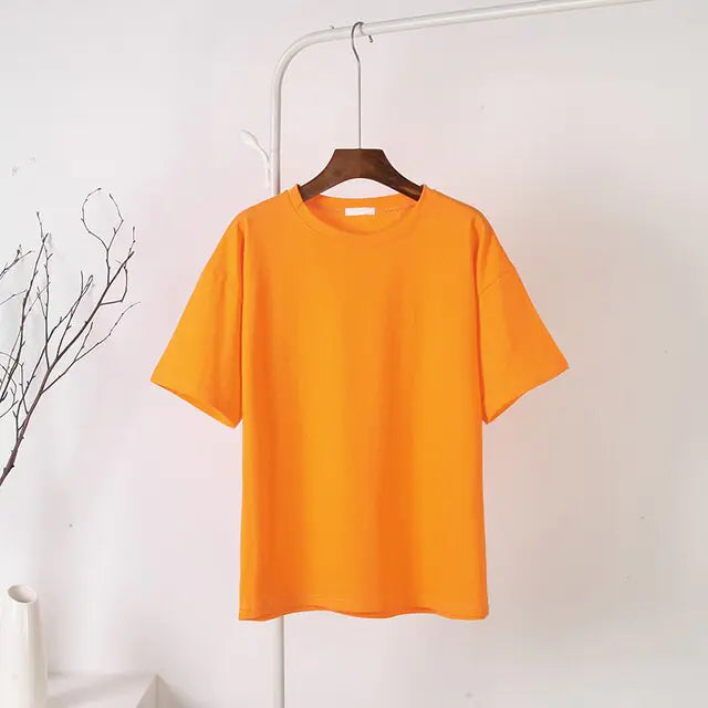 Weiches Basic-T-Shirt für Damen aus Baumwolle