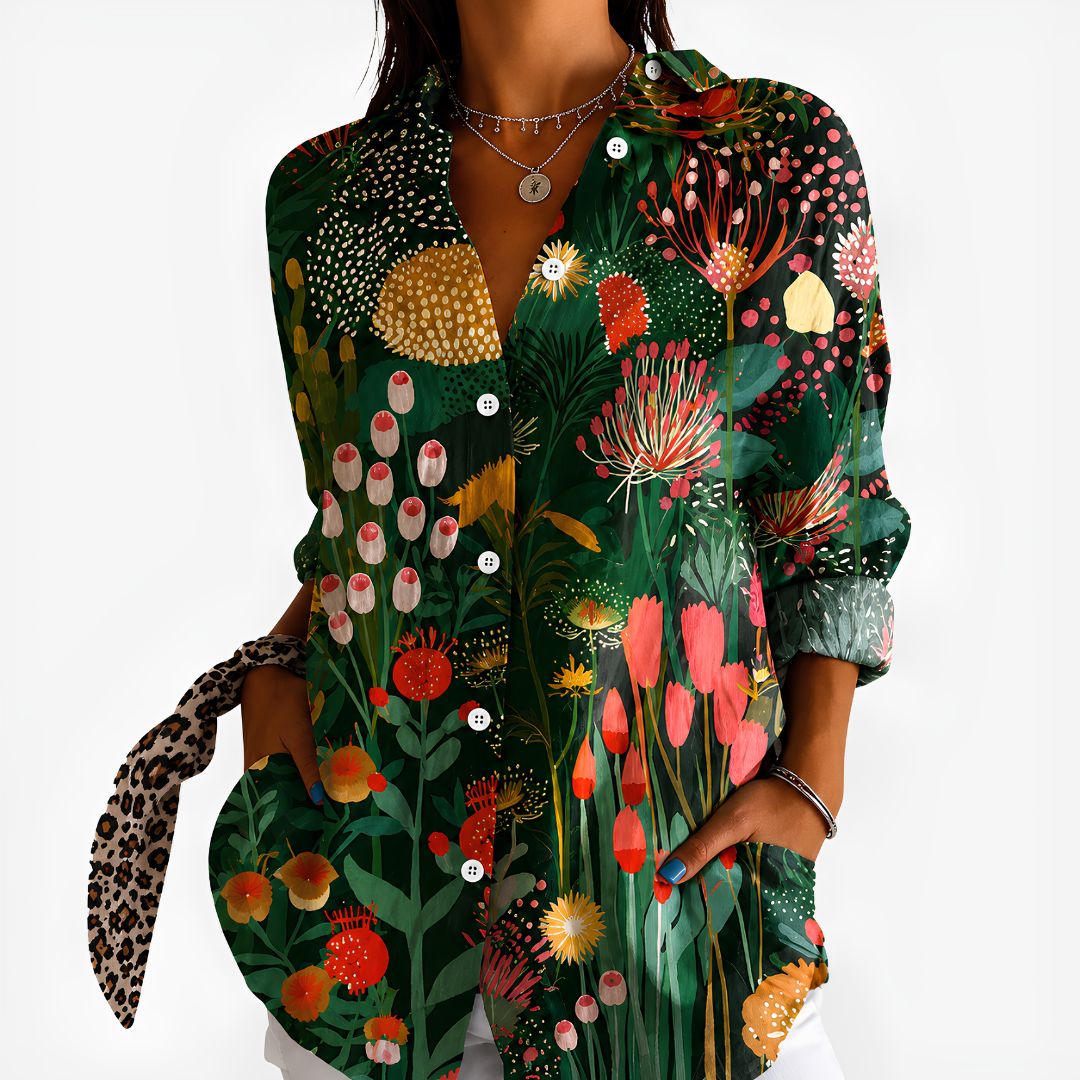 Emerald Botanical Garden Blouse