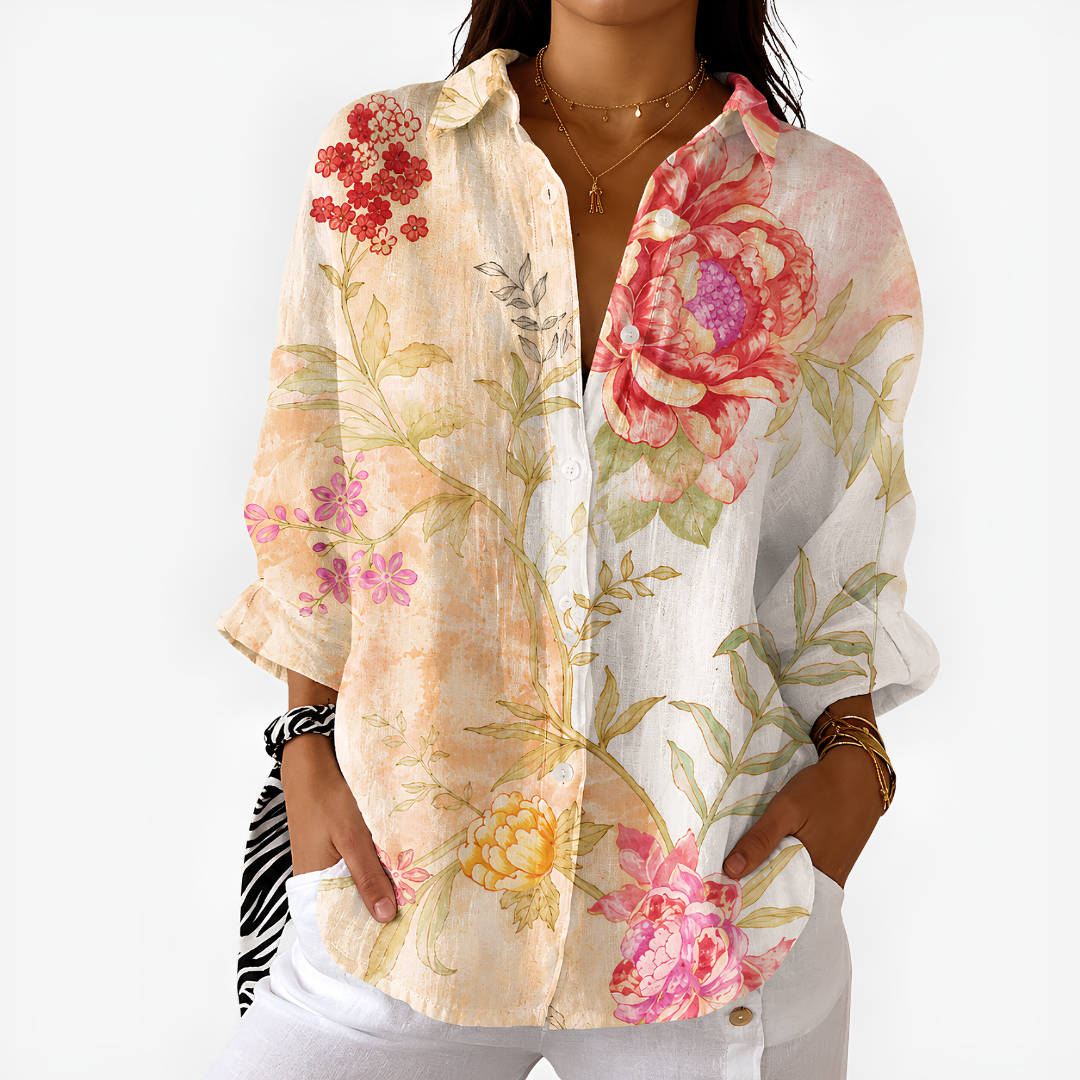 Vintage Bloom Botanical Blouse