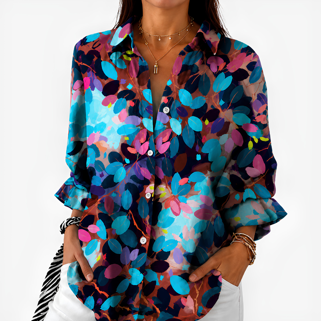 Jewel Leaf Botanical Blouse
