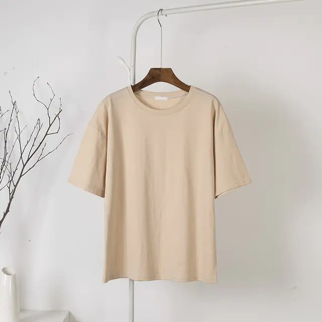 Weiches Basic-T-Shirt für Damen aus Baumwolle