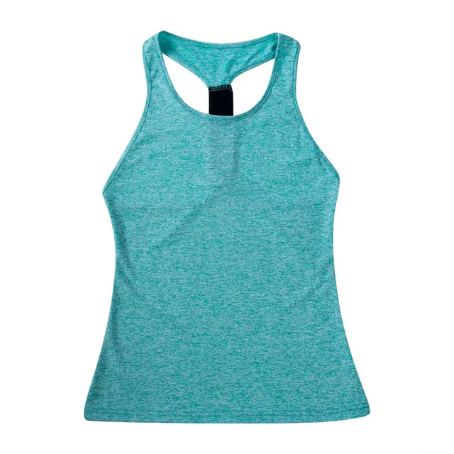 Camisetas de yoga informales sin mangas para mujer