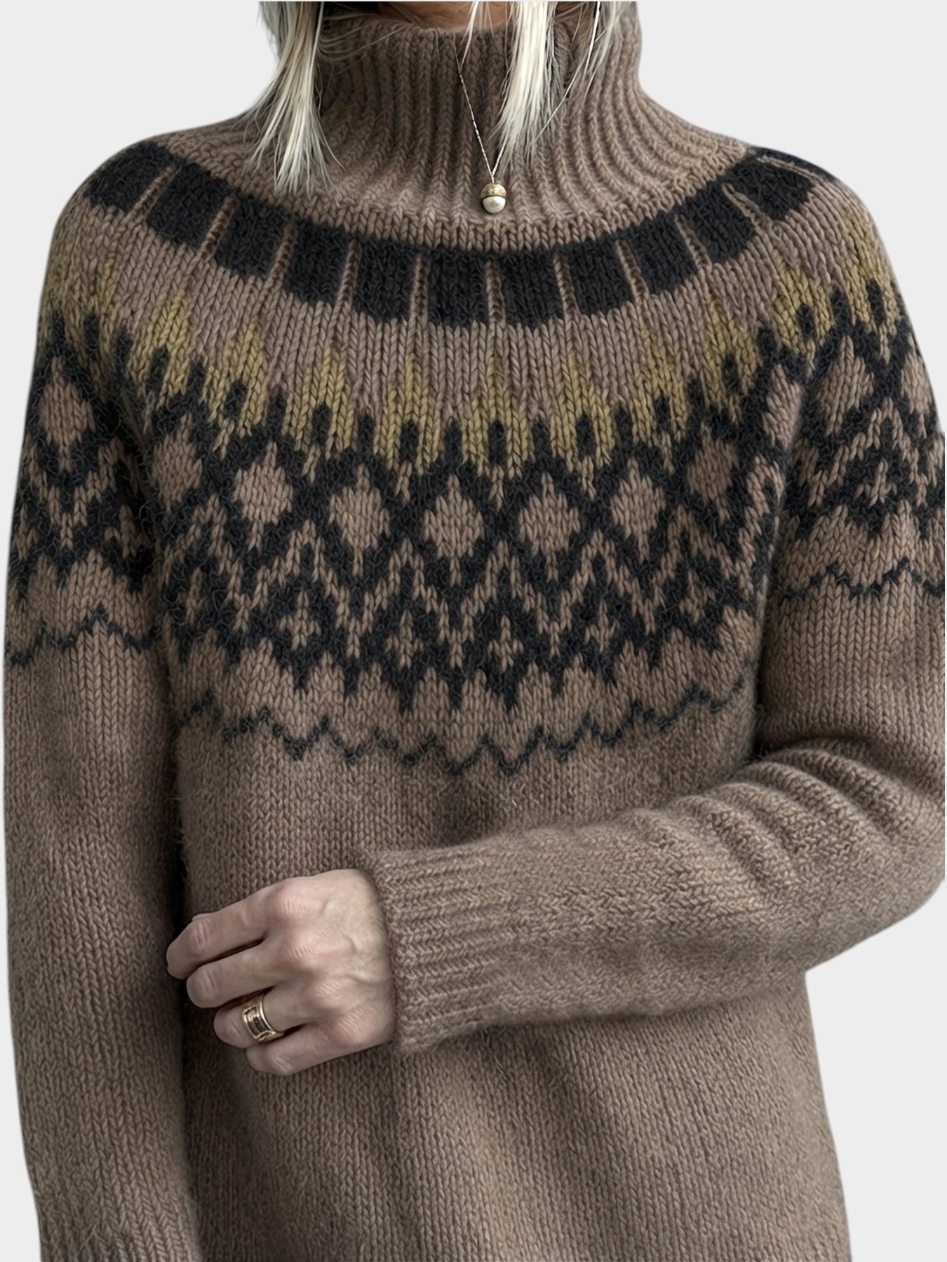 Freya | Fair Isle Fluffy Knit Sweater