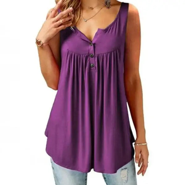 Casual Women Tank Tops Solid Color