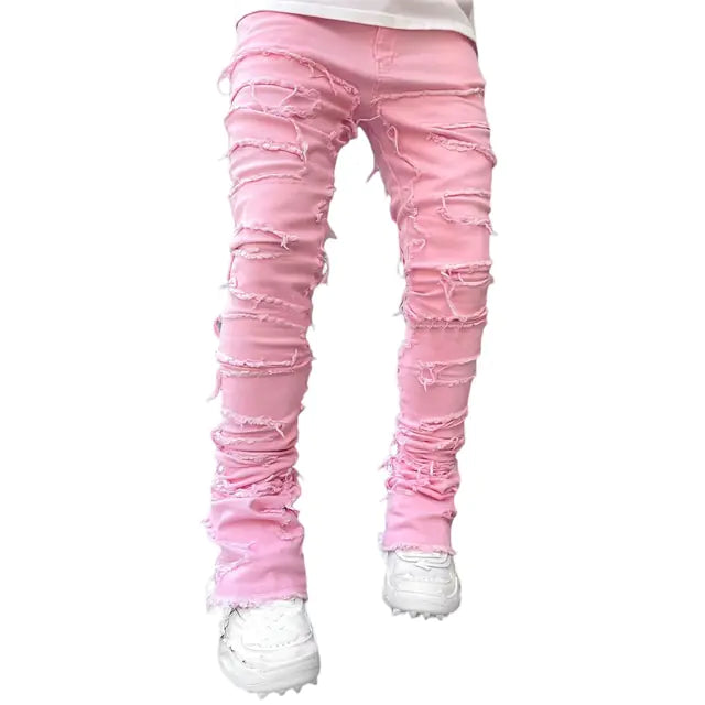 Ripped Pants Streetwear Fashion Clothes