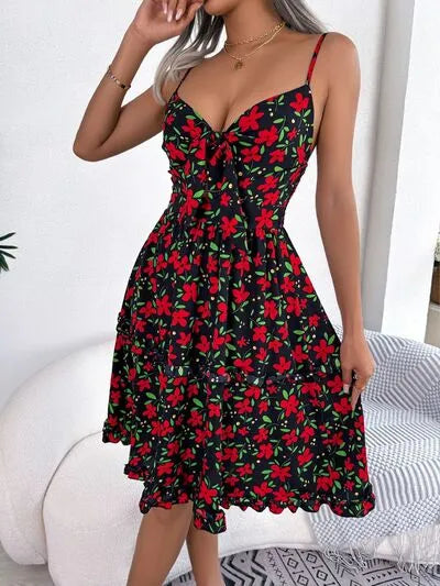 Vestido camisero con mangas escotadas y estampado