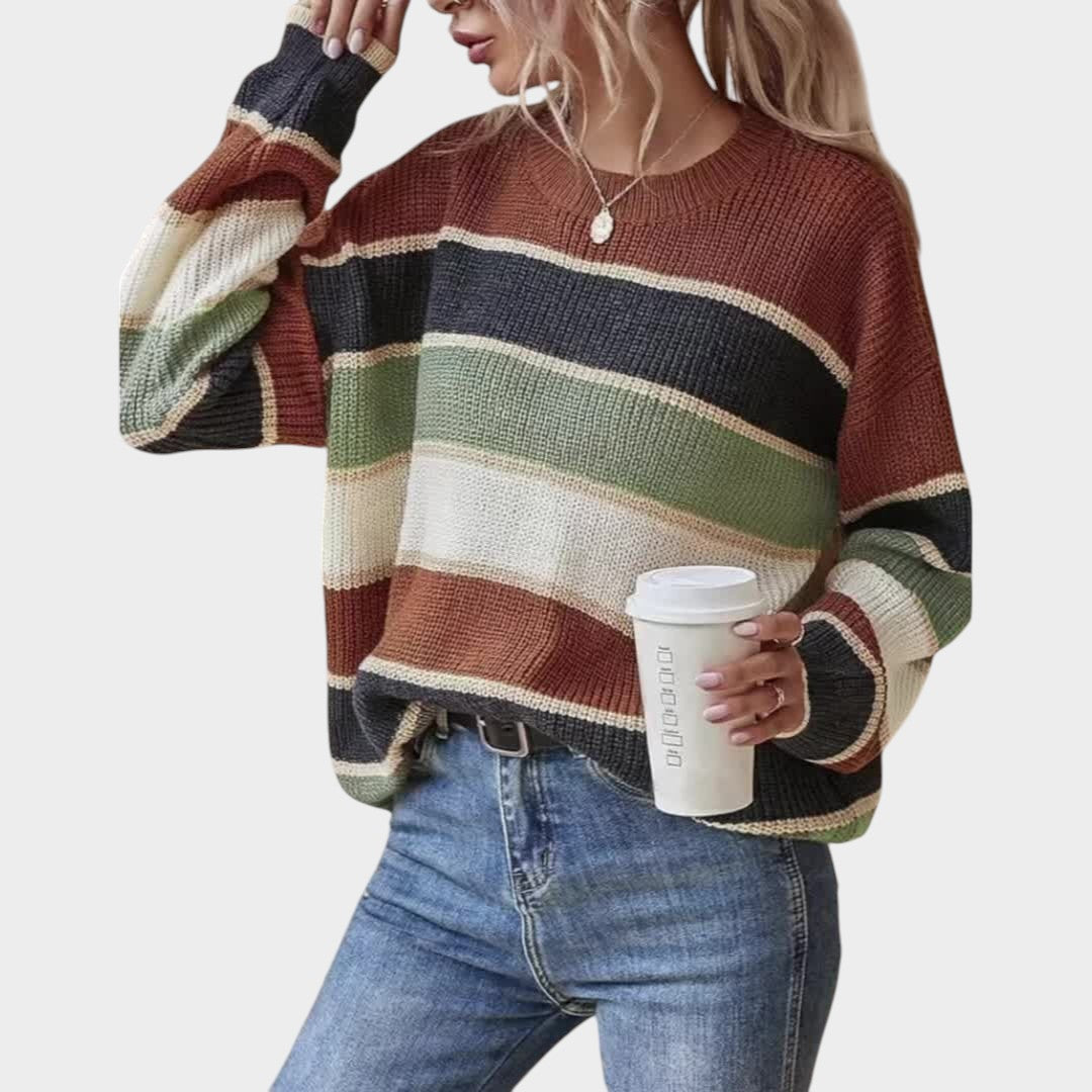 Hazel | Cosy Striped Autumn Sweater
