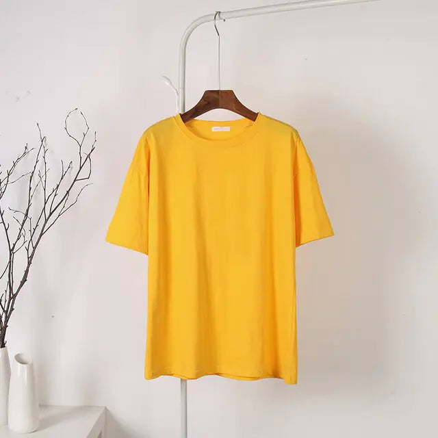 Weiches Basic-T-Shirt für Damen aus Baumwolle