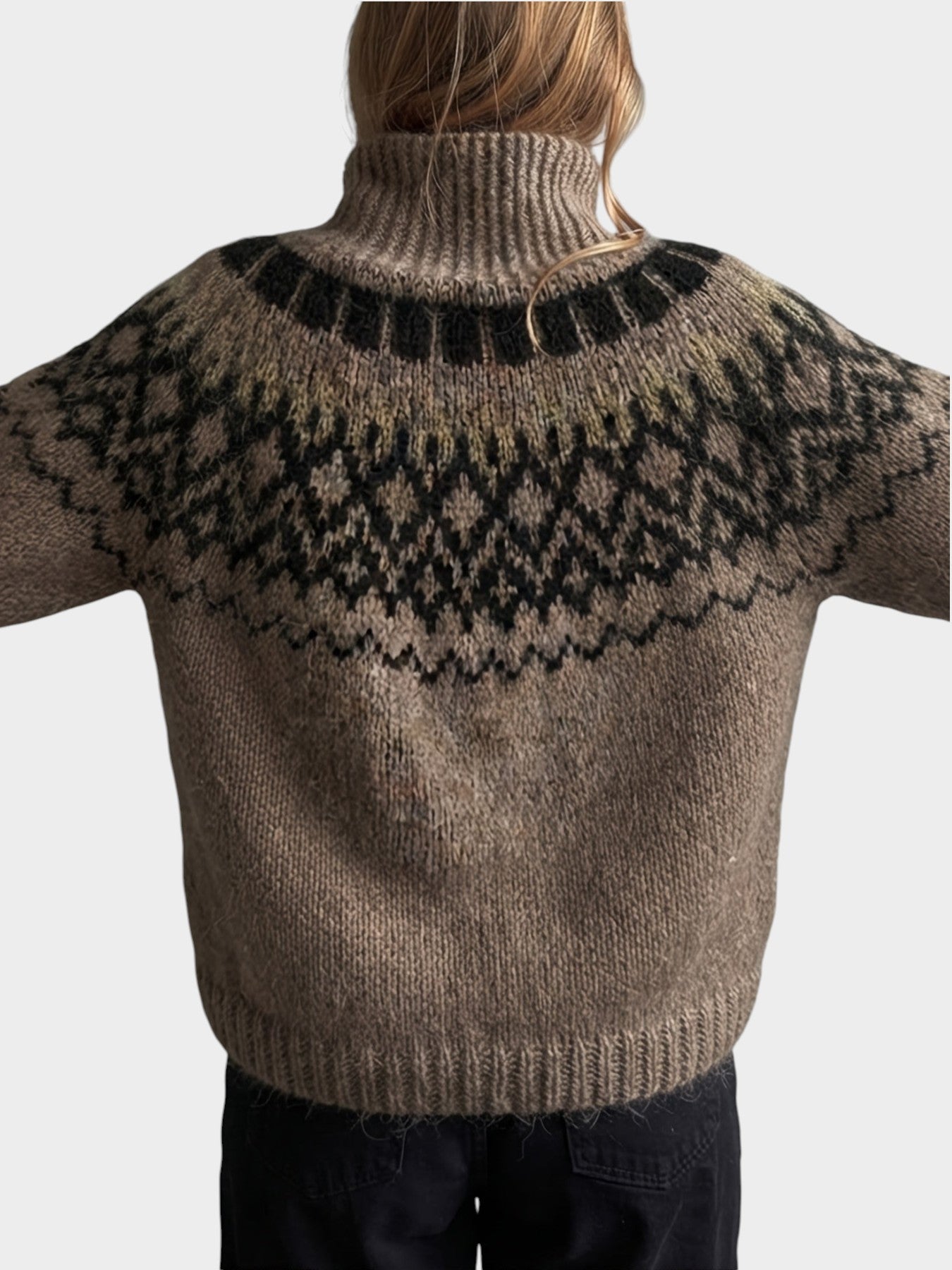 Freya | Fair Isle Fluffy Knit Sweater