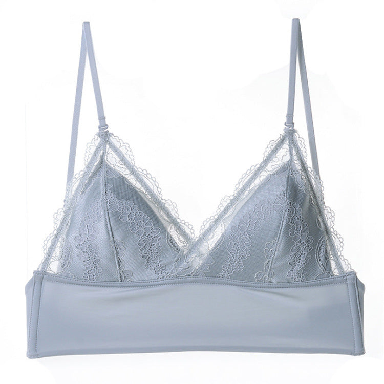 Sujetadores triangulares suaves sin costuras para mujer, con espalda baja y transparentes