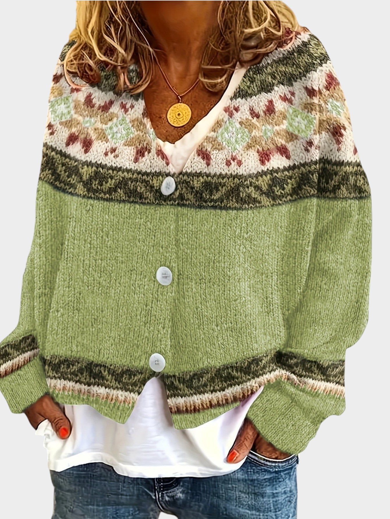 Poppy | Colourblock Button Cardigan