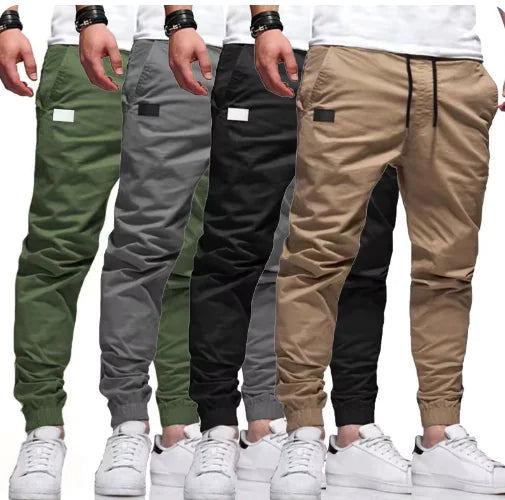 Pantalones cargo multibolsillos de alta calidad para hombre