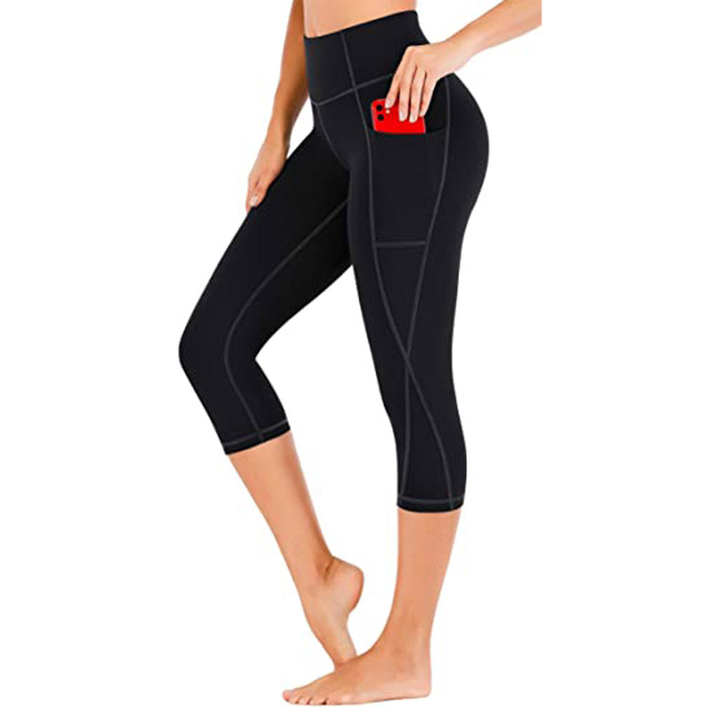 Cropped Pants Yoga Clothes Leggings Printed Fitness Pants