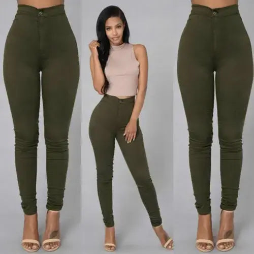 Leggings lisos de cintura alta