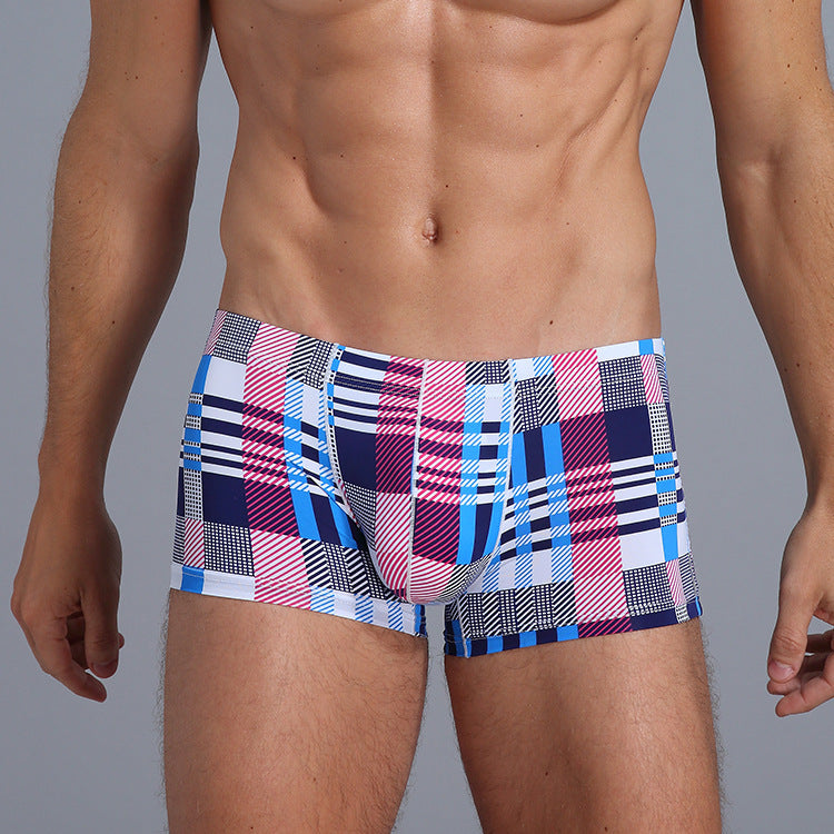 Boxers estampados de moda de seda de hielo