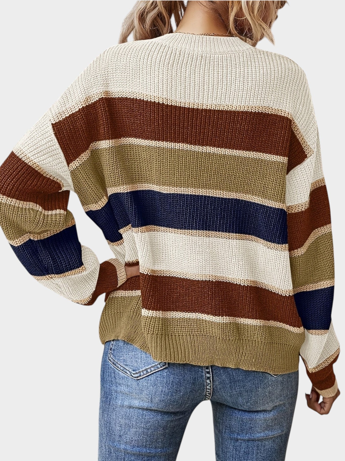 Hazel | Cosy Striped Autumn Sweater
