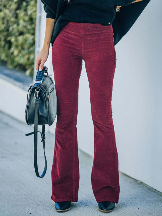 Bootcut-Hose mit hoher Taille