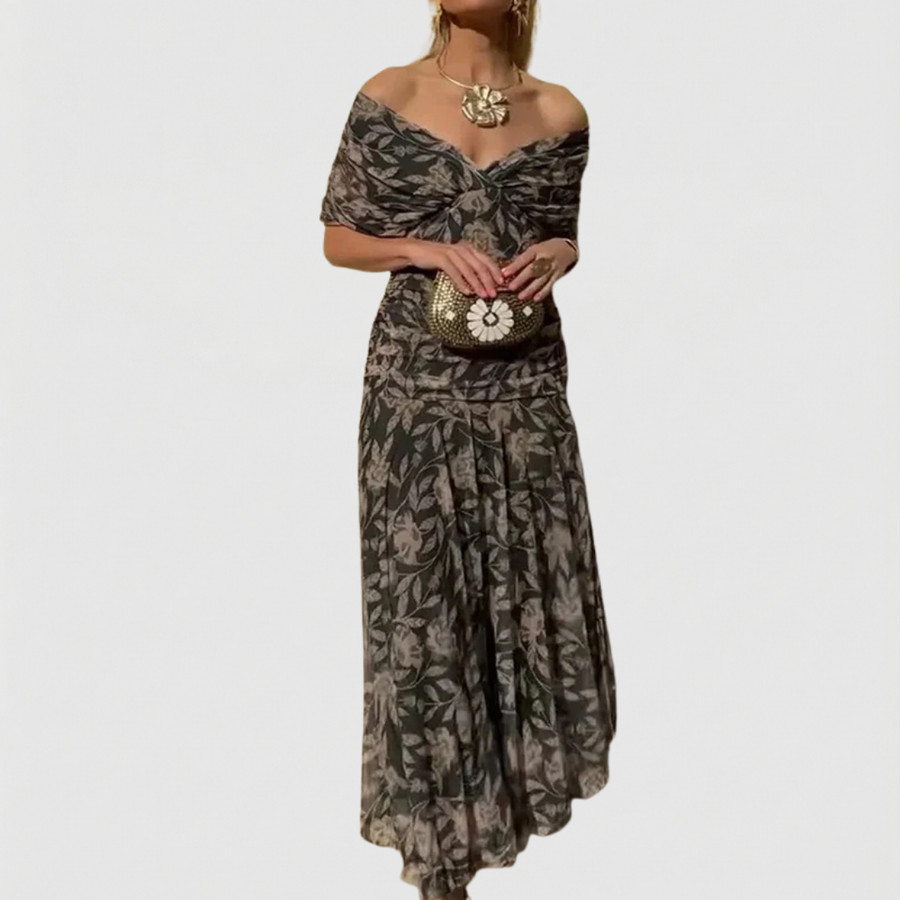 Madison - Elegant Botanical Dress