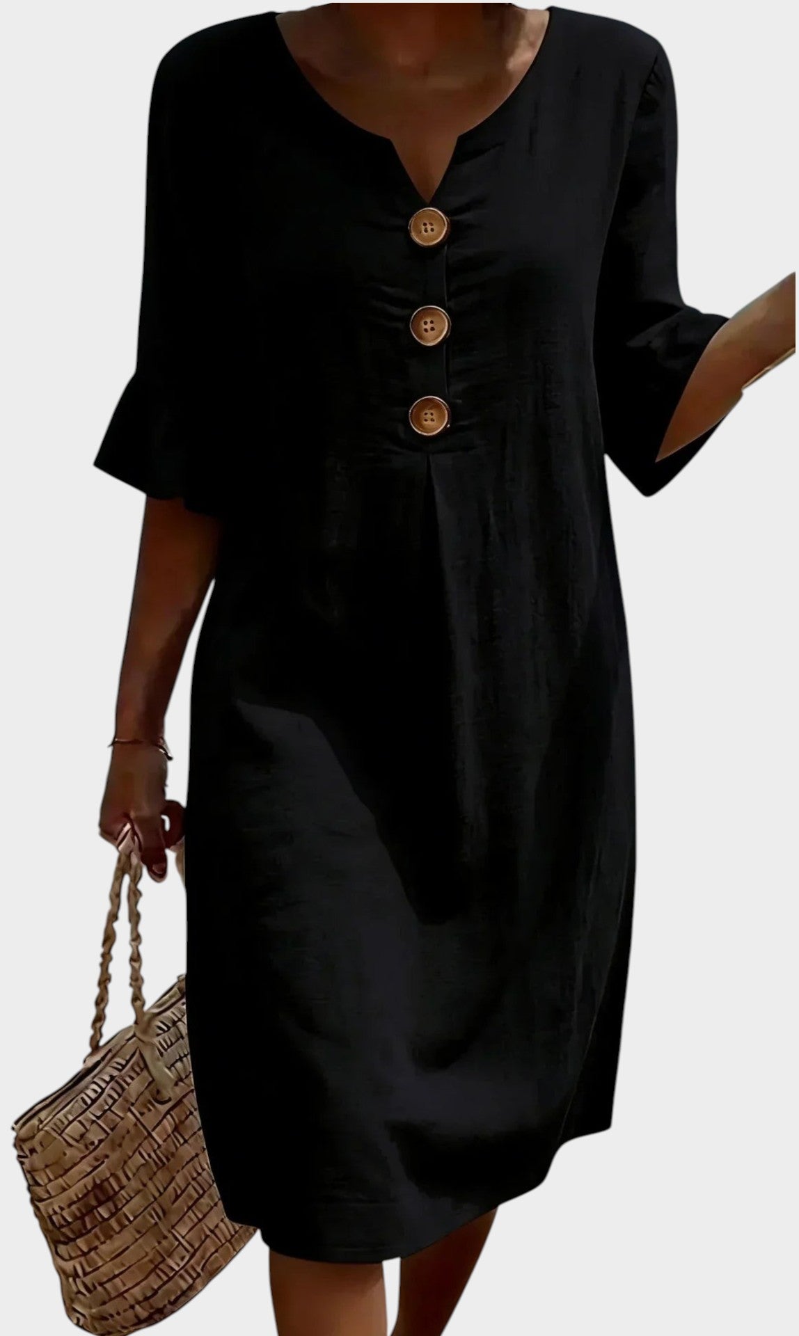 Naomi | Shift Dress with Puff Sleeves