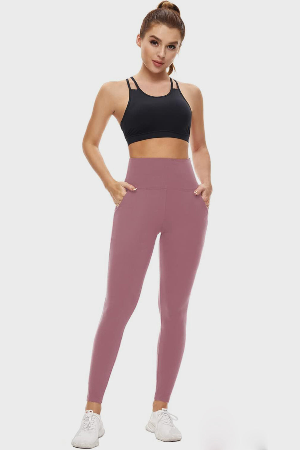 Leggings deportivos de cintura alta con bolsillos