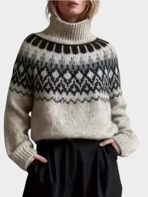 Freya | Fair Isle Fluffy Knit Sweater