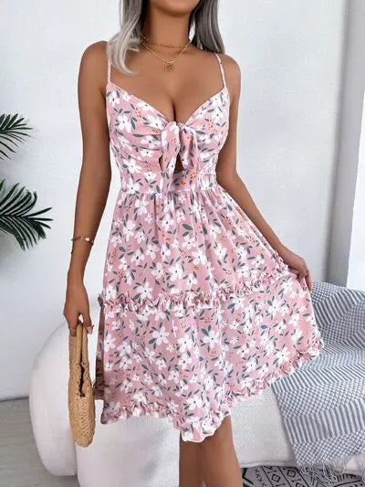 Vestido camisero con mangas escotadas y estampado