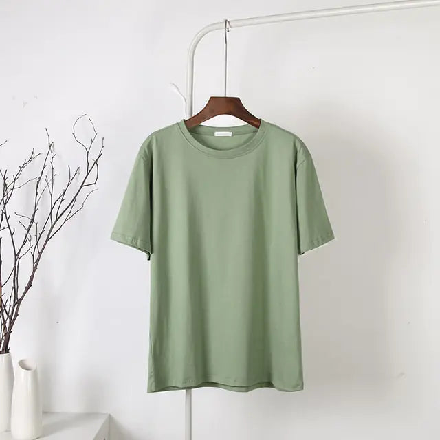 Weiches Basic-T-Shirt für Damen aus Baumwolle