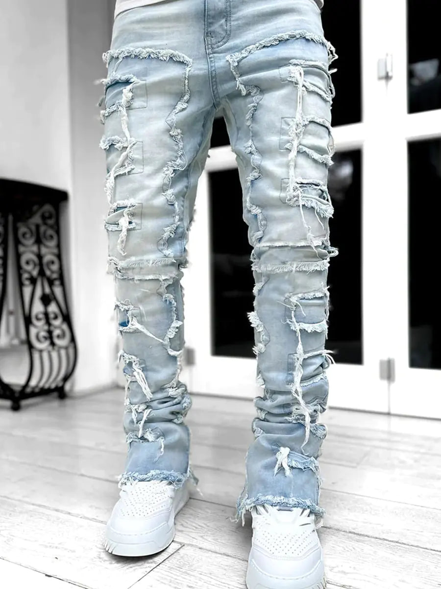 Ripped Pants Streetwear Fashion Clothes