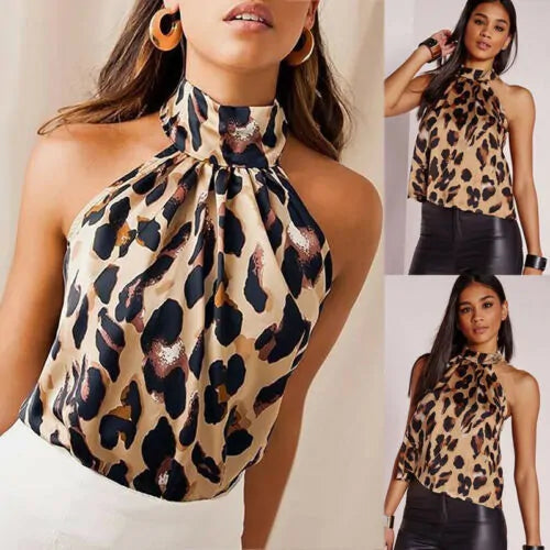 Women Blouses Sexy Leopard Print Ladies Shirts