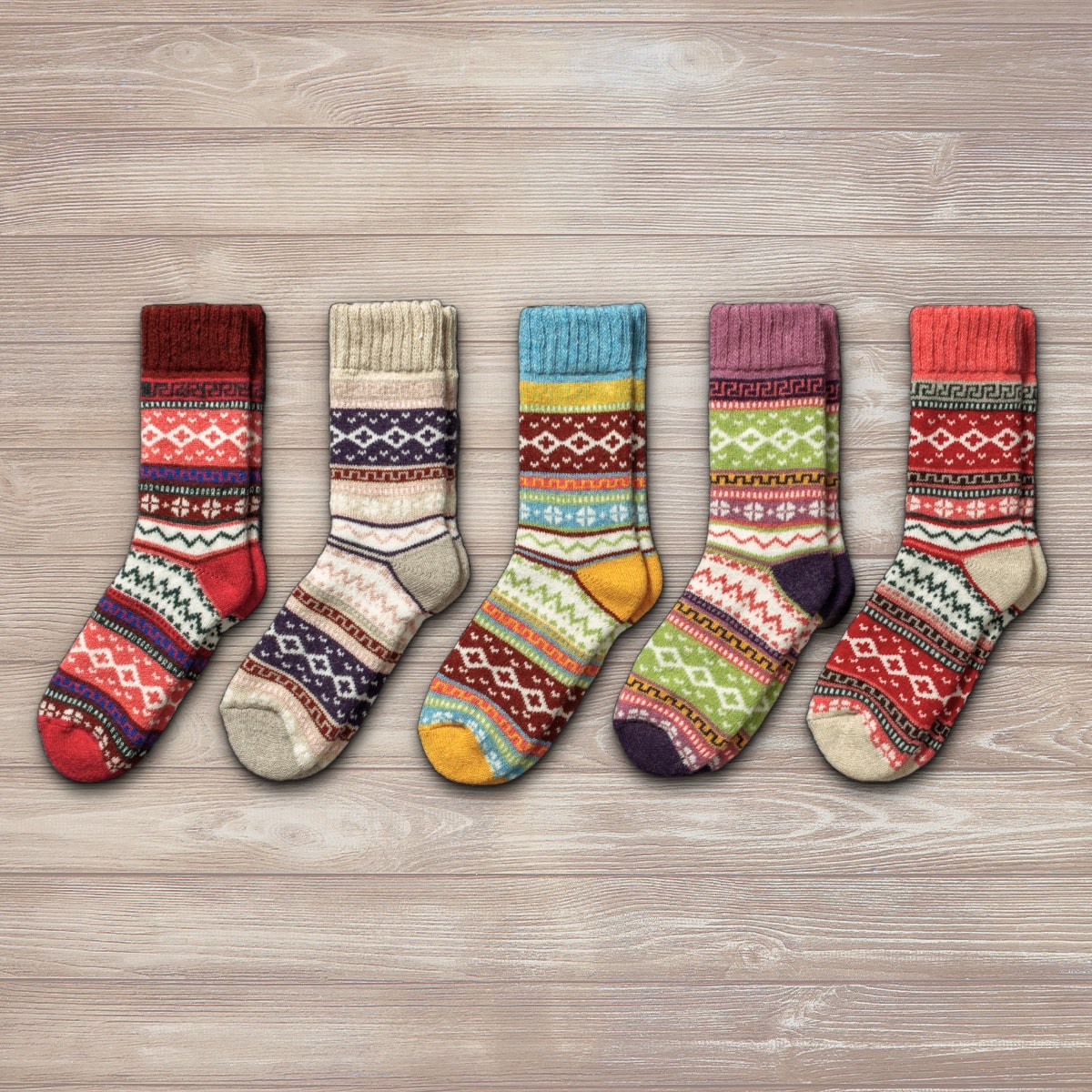 Ida™ | Nordic Wool Socks — 5-Pair Set — Final Edit