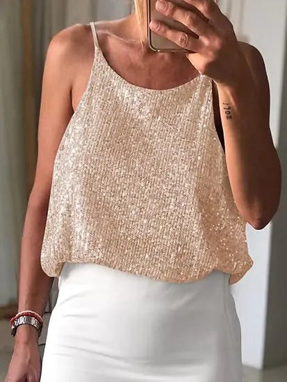 Glamorous With V-Neck And Sequins