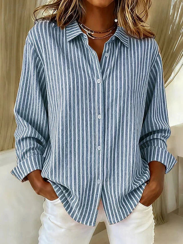 Louise Effortless Striped Knit Cardigan