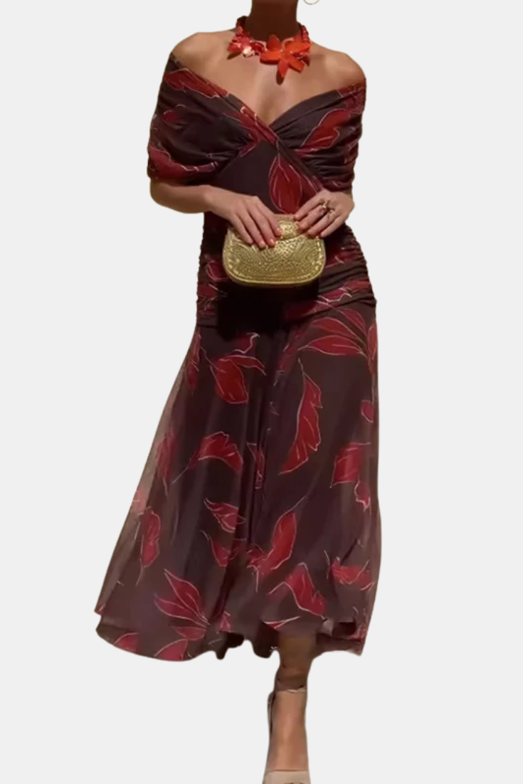 Poppy - Leaf Print Dress